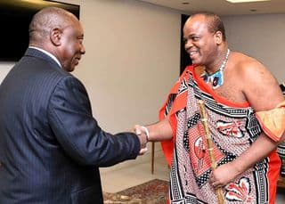 Cyril Ramaphosa Swaziland King Mswati