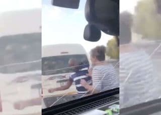 Taxi driver smashes motorist's window in road rage incident