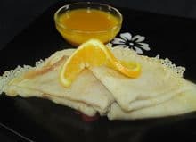 Pancakes with orange butter rum