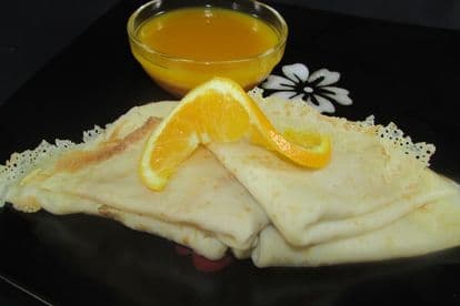 Pancakes with orange butter rum