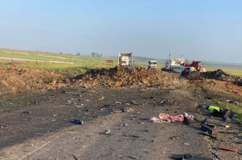 Truck explosion Delmas