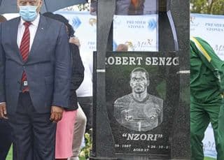 Senzo Meyiwa tombstone (SAFA Media)