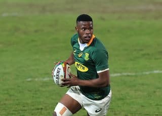 Aphelele Fassi on Springbok debut. Photo: David Rogers/Getty Images)