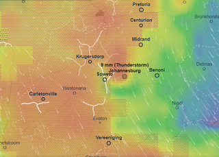 Gauteng severe thunderstorms Thursday