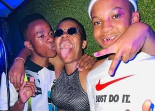 Zodwa Wabantu took her son with her to 'work