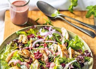 Herbed cranberry and chicken salad