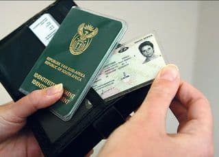 South African ID book and drivers license