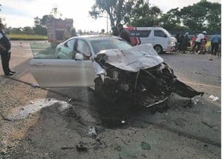 The car that allegedly belongs to Jabu Mahlangu. Photo: Twitter