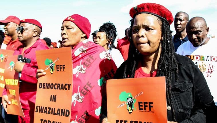 EFF eswatini phumzile van damme