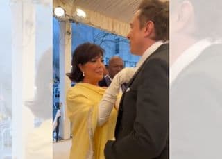 Kris Jenner mingles with Elon Musk at the Met Gala