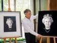 Rob Munday unveils a never seen before portrait of Queen Elizabeth II at 45 Park Lane on 4 May 2022 in London, England. Image: Tristan Fewings/Getty Images.