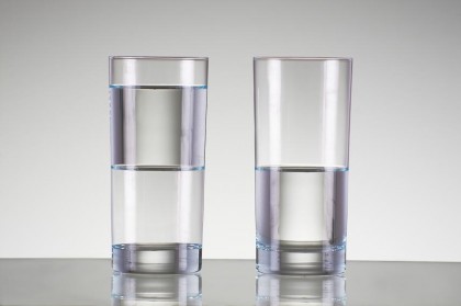 If you give a thought to the volume of air, technically the glass is always full...
