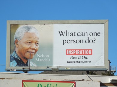 nelson mandela inspiration billboard