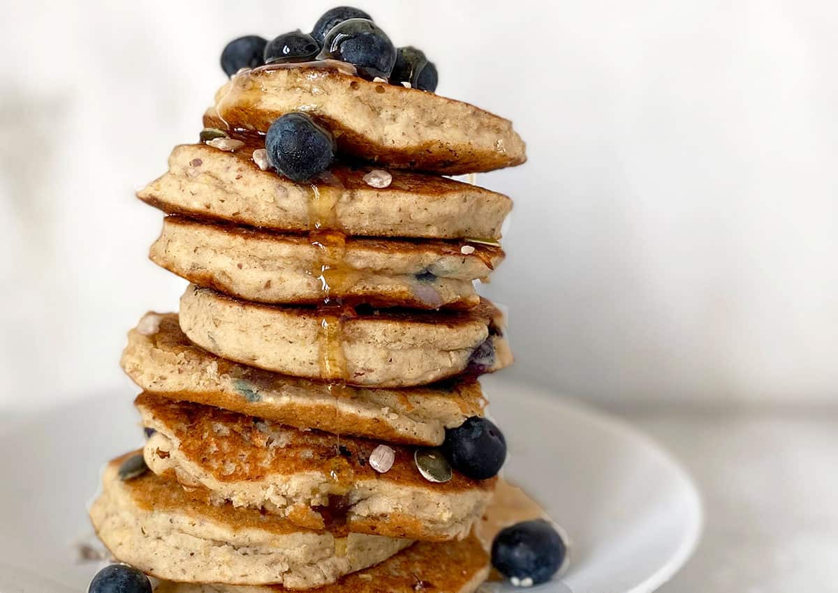 Lemon Blueberry American Pancakes – Vegan and Gluten-Free